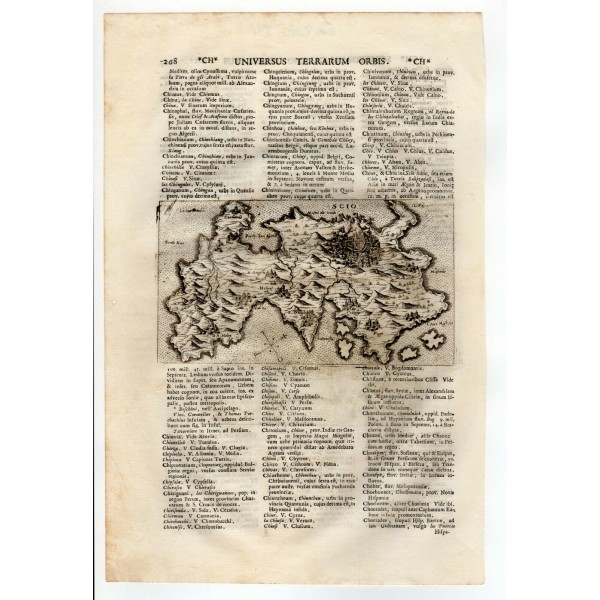 Χίος Χάρτης Χαλκογραφία LASOR A VAREA 1713